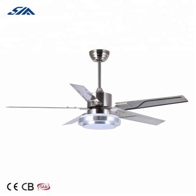 China good airflow iron blade ceiling fans with light stainless steel ceiling fan light for Restaurant en venta