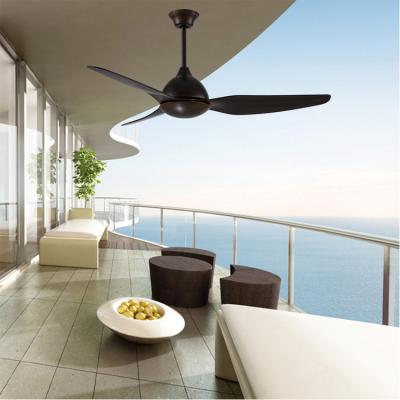 China 50 inch outdoor ceiling fan IP44 ABS blade dark brown fan for sale