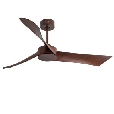 China copper motor 54 inches indoor and outdoor DC premium ceiling fan without light for household villa hotel for sale