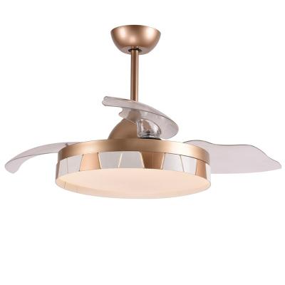 China China manufacturing crystal decorative lighting ceiling fan with hidden blades en venta