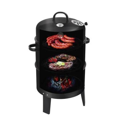 China Easily Assembled Multi-Layer Portable Grill Family BBQ Smoker Grill Barrel Beer BBQ Charcoal Outdoor Grill for sale