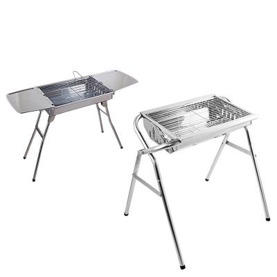 China Easily Assembled Easy Installation Folding Stand Up Portable Stainless Steel Charcoal BBQ Grill For Camping for sale