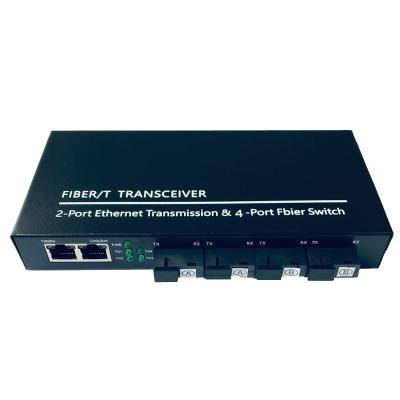 China Single Mode 1.25G 1000M 2RJ45 4SC Single Port 2UTP Fiber Switch Fiber Optic Media Converter 10/100/1000M Gigabit Ethernet Single Port 2UTP Fiber for sale