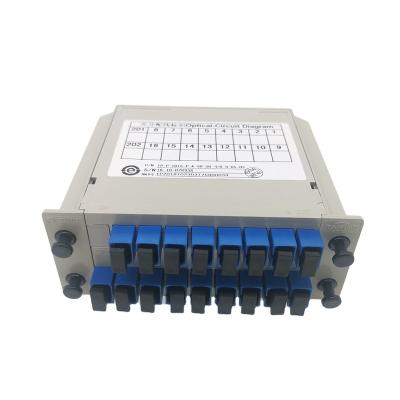 China FTTH UPC/SC PLC Splitter 1X16 Fiber Optic Box FTTH PLC Splitter Box With Planar Type SC 1X16 Waveguide Optical Splitter for sale