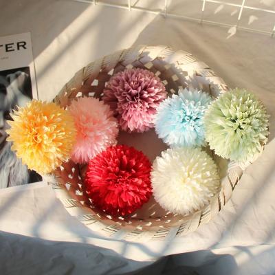 China Fabric Factory Sale 11cm Dandelion Artificial Flower Head Wall Decoration Flowers for sale