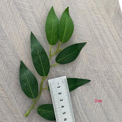 China Popular Artificial Silk Leaf Willow Leaves Wholesale Artificial Bean Leaf Wedding Home Decoration for sale