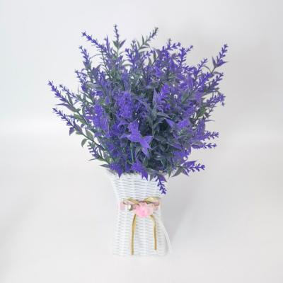 China Wholesale Plastic Artificial Lavender Flower Amazon Lavender Hit Lavender Costume Popular Plastic Realistic Wedding Decor Costume for sale