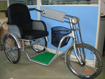 China Home care CE manual tricycle wheelchair with wheelchair handles hot sale in 2014 for sale