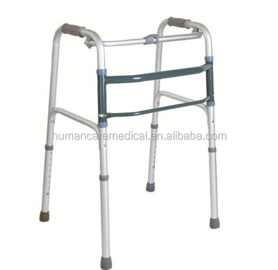 China Aluminum Euro Walker Best Selling One Button Folding Aluminum Adjustable Euro Walker For Handicapped for sale