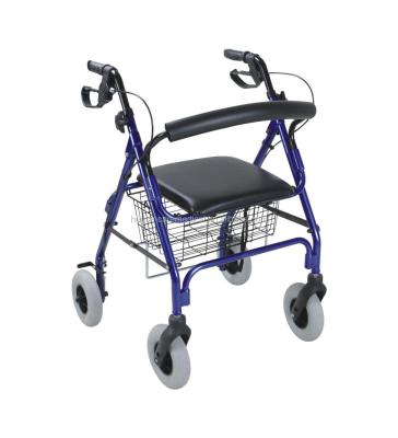 China Home care folding rollator walking frames with seat, aluminum rollator for sale