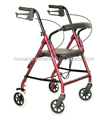 China 2015 new design home care aluminum foldable walkers rollator with seats and backrest for sale for sale