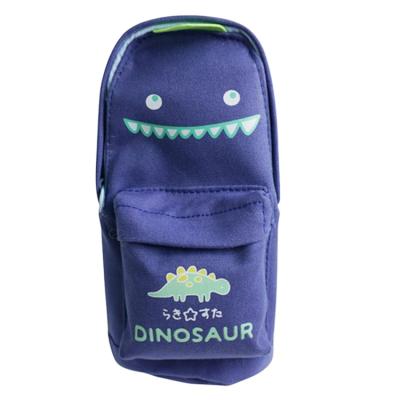 China Schools & Lucky Pencil Bag Offices Cute Dinosaur Cartoon Student Stationery Bag Large Capacity Canvas Pencil Case for sale