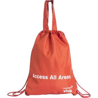 China High Capacity Handled Logo Printed Empty Drawstring Shopping Bag for sale