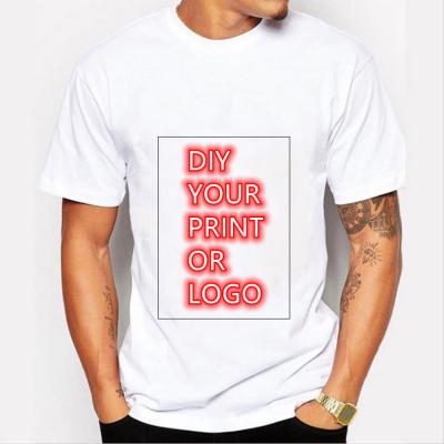 China QUICK DRY Unisex Short Sleeve 100% Cotton Heat Transfers Dtg Embroidered Logo Screen Custom Printing Men's T-shirts T-shirt Tshirt for sale