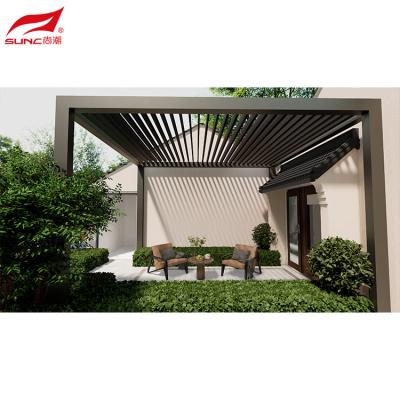 Chine Maison intelligente Pergola motorisée compatible Pergola en aluminium résistant aux intempéries avec installation murale à vendre