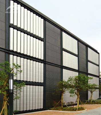 China Residential Curtain Wall Louvers Remote Manual Control PVDF Coating Durable for sale