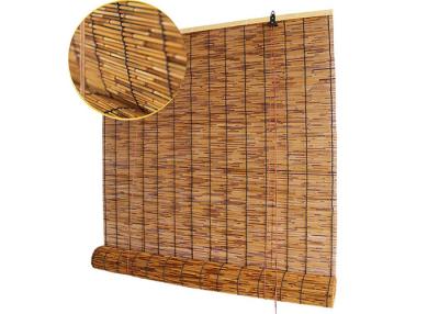 China Thermische Isolatie Hand Natuurlijk Reed Blinds Custom Window Bamboo Mat Blinds Te koop