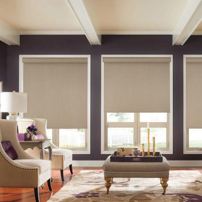 China Electric Remote Control Indoor Window Blinds 100% Blackout Motorised Roller Blinds for sale