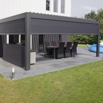 China Motorized  Sunshade  Outdoor Aluminum Pergola With LED Light for sale