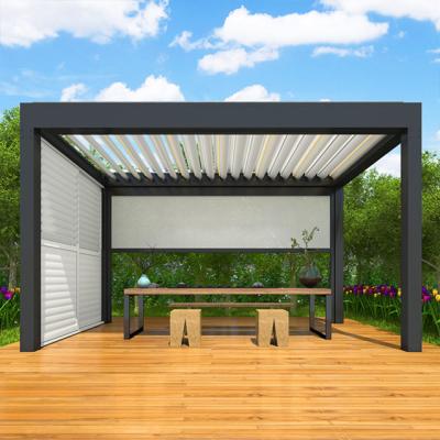 China IP67 Motor 100*65*2mm Gutters Waterproof Retractable Pergola for sale