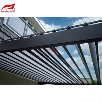 China Outdoor Retractable Louvered Aluminum Pergola Garden Building Manual Pergola for sale