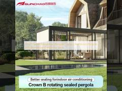 Smart Home Integration Remote Control Aluminium Pergola with Aluminium Gardening Tools