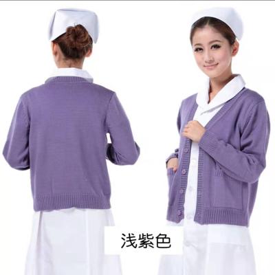 China New Style Knitted Nurse Scrubs Outwear Sweater Uniform Hospital Scrubs Cardigan for sale