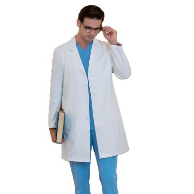 China Wholesale Unisex Knitted Doctor Working Wear White Hospital Coat for sale