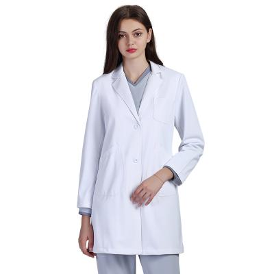 China New Sweat Absorbent Hospital Long Sleeve Nursing Uniforms White Doctor Coat Uniforms for sale