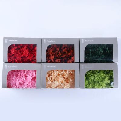 China Green environmental protection factory supply class a real touch preserved flowers hydrangea preserved for sale