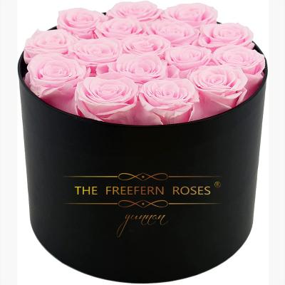 China Environmental protection factory price green touch imported boxed gift beautiful really preserved roses for sale