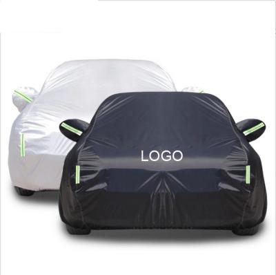 China Sports Waterproof Polyester Taffeta Tear Resistance Cover Full Set Blue Folding Strong Auto Body Cover for sale