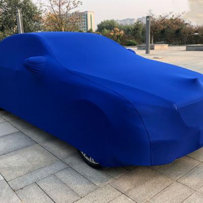 China Practical Customized Universal Elastic Car Cloth Car Cover For Beauty Shop Auto Show 4S New Car Launch Unveiled for sale