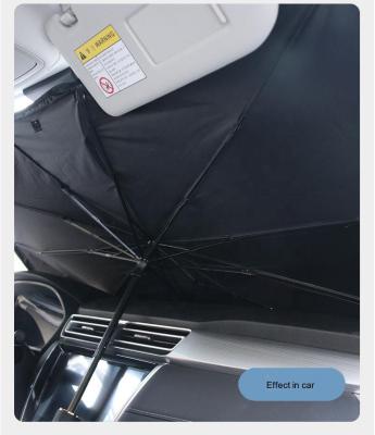 China Silver Sports Car Windshield Sun Shade Foldable Car Sunshade Umbrella for sale