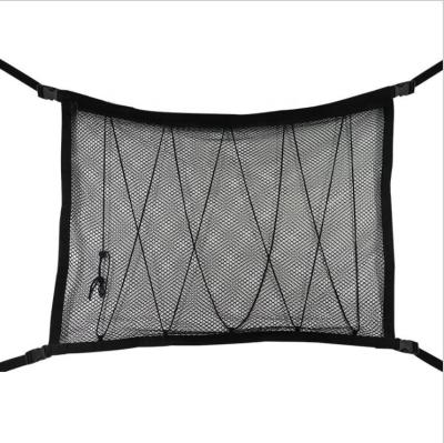 China Double Layer Strong Adjustable Elastic Car Net Organizer For Car Ceiling Cargo Storage for sale