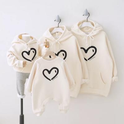 China SADI new style anti-shrink family matching outfits springs sweatshirts autumn embroidery hoodies mom and child fashion family hoodies for sale