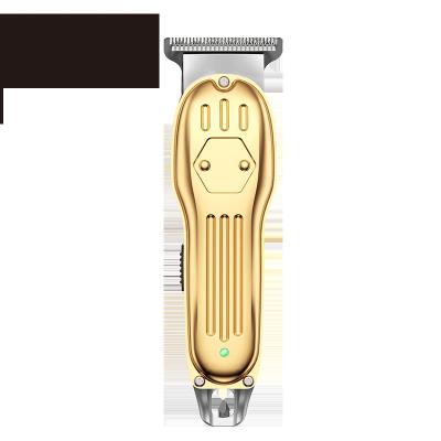 China Wholesale Professional Silver Metal Hair Trimmer Barber Clipper Gold Trimmer Smallest Zero-overlap Electric Hair Clipper For Men for sale