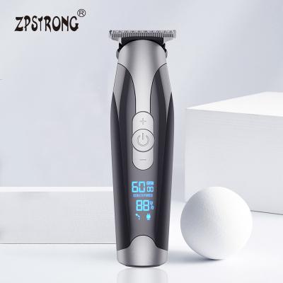 China Zero-overlap blade & 1400mah Electric Cordless Men's Hair Trimmer Rechargeable Hair Clippers USB Hairdresser Blade Trimmer Machinery Design Professional Adjustable LCD Display for sale