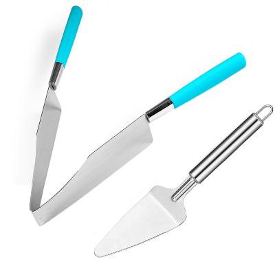 China Disposable Pie Server Set Multifunctional Stainless Steel Cake Spatula Cake Cutter Knife Offset Stainless Steel Spatula for sale