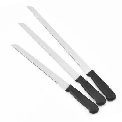 China Disposable Long Bread Knife Slicing Serrated Stainless Steel Bread Slicing Cutter for Homemade Bread, Cakes, Sandwiches for sale