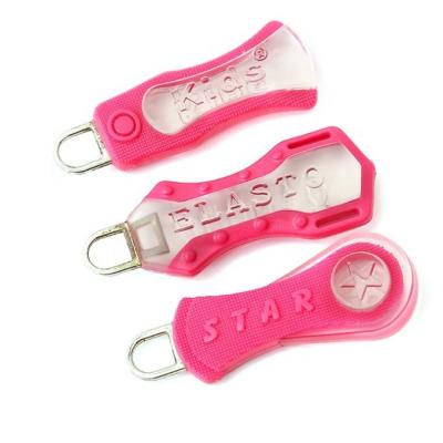 China Wholesale Custom PVC Decorative Plastic Zipper Puller Soft Head Nickel Free for sale