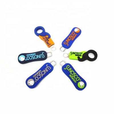 China Custom Rubber Hiqh Quality Nickel Free PVC Zipper Pull / Plastic Soft PVC For Sportswear Zipper Slider for sale