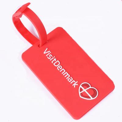 China Non-Toxic /No Fade Durable Custom Promotional Soft PVC Luggage Tags for sale