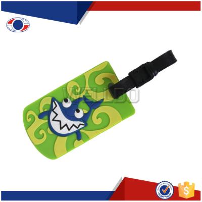 China Custom Washable / Durable / Eco - Friendly PVC Luggage Tag For Travel Suitcase for sale