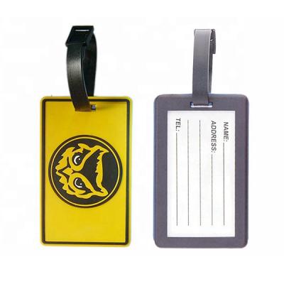 China Eco-Friendly And Non-Toxic Custom PVC Bag Travel Bag Tag Design Soft Tag for sale