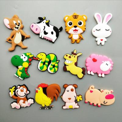 China Custom Embossed Soft Rubber Animal PVC Fridge Magnet With 3D 2D Logo for sale