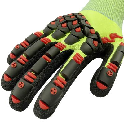 China Anti-Collision Protection Anti-Collision Patch Knuckle TPR Construction Working Gloves for sale