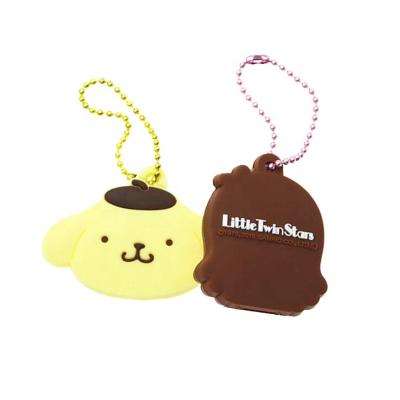 China Promotion gift custom cartoon rubber plastic key cover / china cute keychains for sale