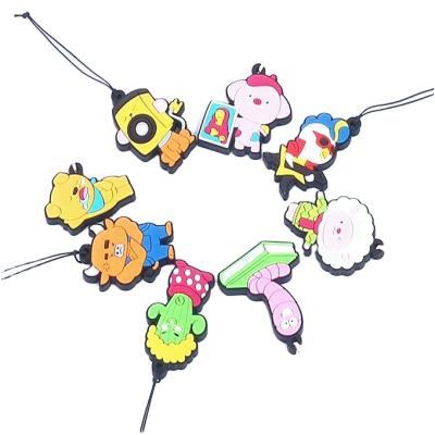 China Eco - Friendly Custom Design Soft PVC Gifts / Cute Cartoon PVC Mobile Phone Pendant for sale