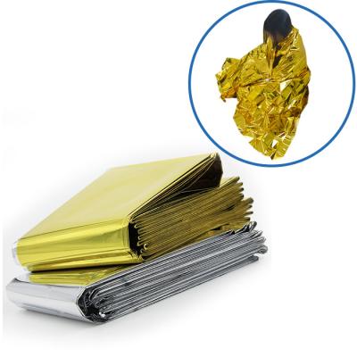 China Outdoor Camping Envelope Body Custom Mylar Emergency Cover Waterproof Foil Outdoor Survival Space Rescue Blanket for sale